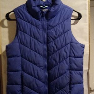 Girls Old Navy royal blue puffer vest Sz L